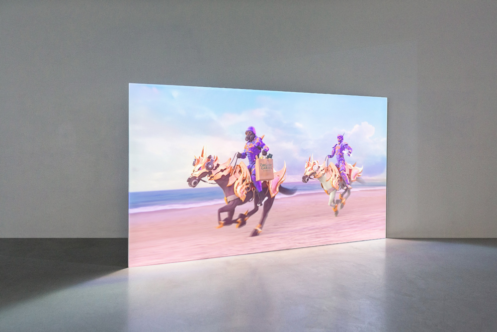 Jonathan Monaghan's video art installation at Anna Nova Gallery in St Petersburg